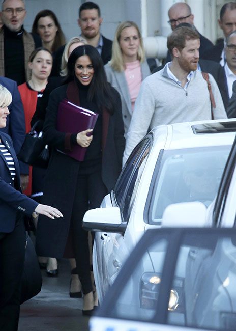 Meghan y Harry llegando a Sídney