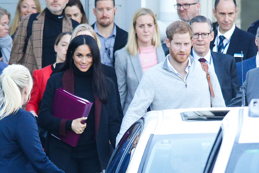 Meghan y Harry llegando a Sídney