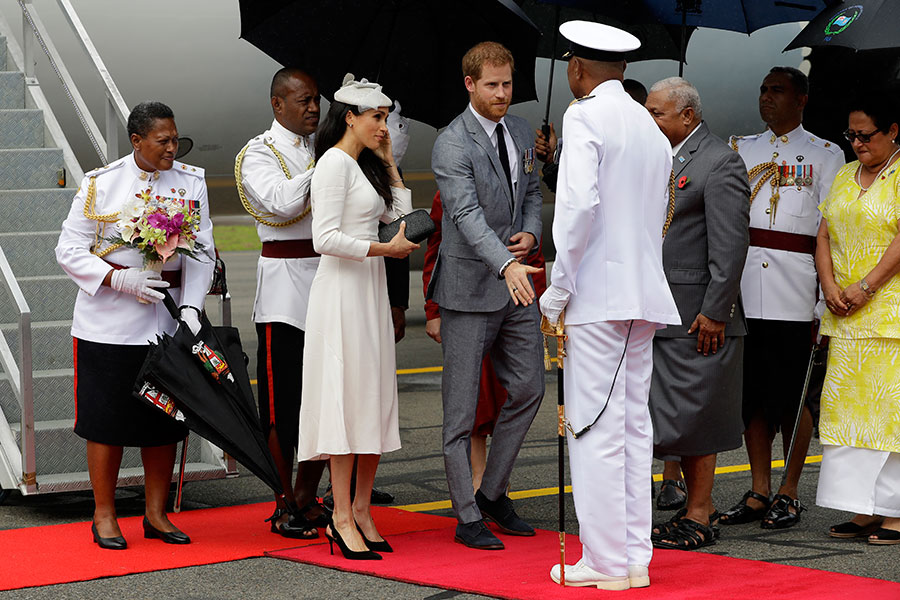 Meghan y Harry llegan a Suva