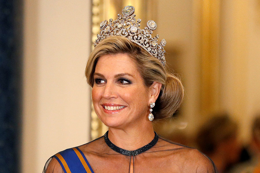Máxima de Holanda con la tiara Stuart