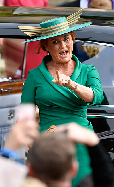 Sarah Ferguson en la boda de princesa Eugenia