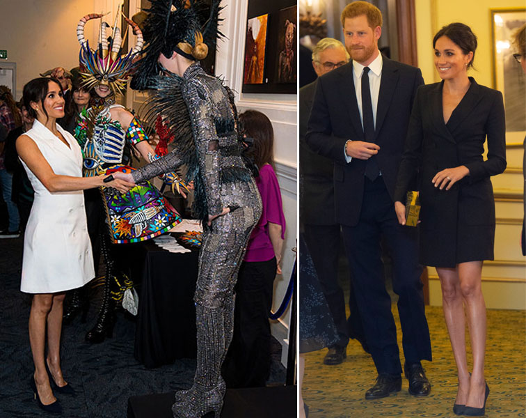 Meghan Markle con vestidos más cortos