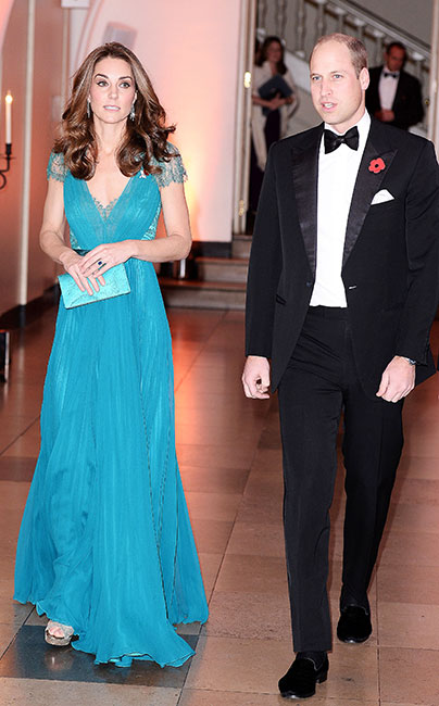 Kate con vestido de Jenny Packham