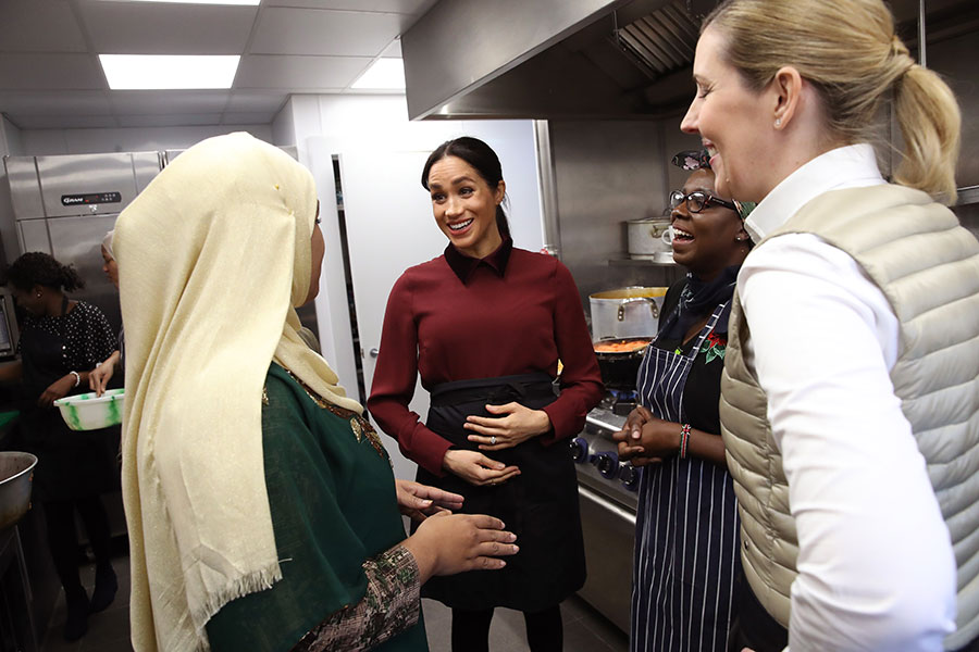 Meghan Markle en la Hubb Community Kitchen