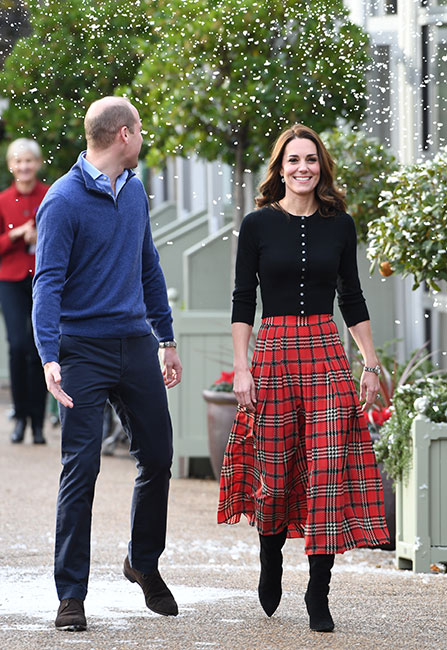 William y Kate con look navideño en el palacio de Kensigton