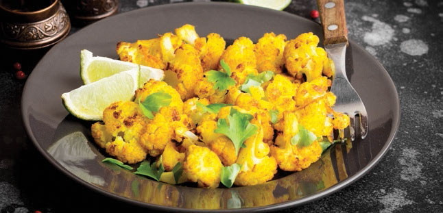 Coliflor con cúrcuma