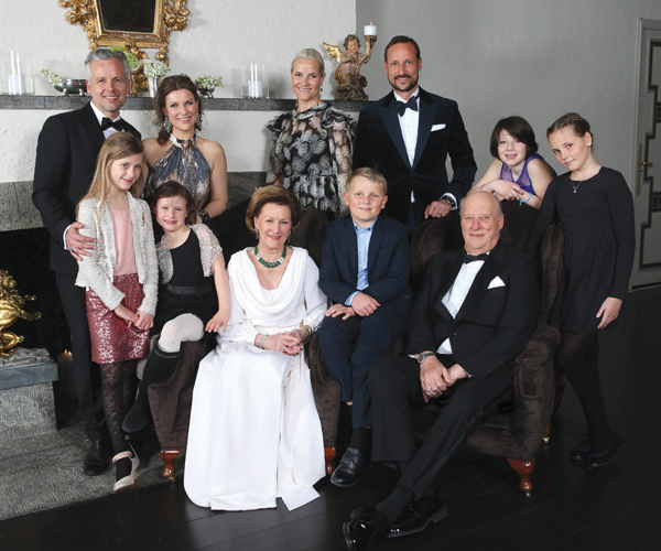 Retrato de la familia real noruega