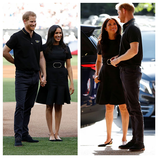 Meghan y Harry en partido de los Red Sox de Boston y los Yankees de Nueva York