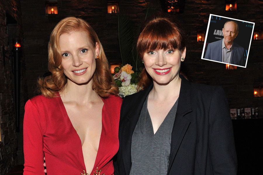 Jessica Chastain, Bryce Dallas y Ron Howard