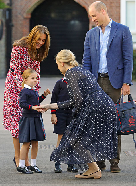 Primer día de clases de la princesa Charlotte