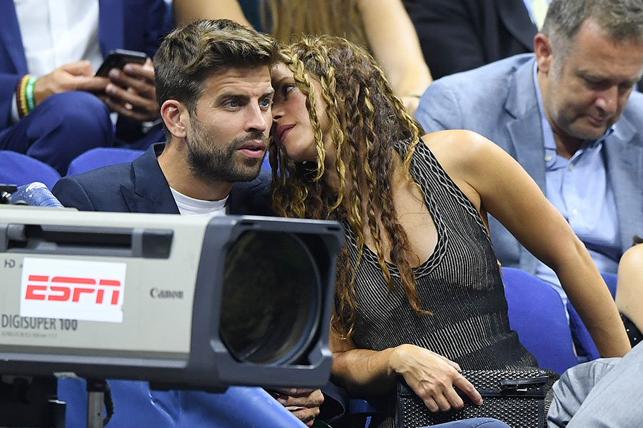 Piqué y Shakira en el US Open