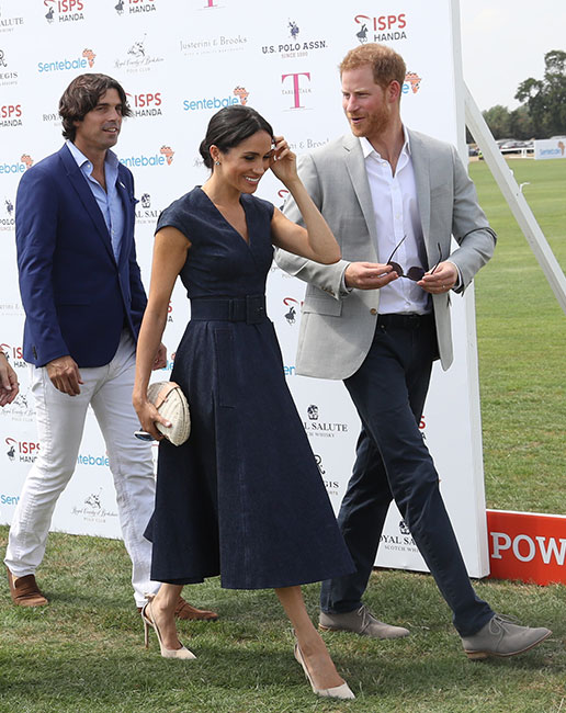 Nacho Figueras y los duques de Sussex. (Foto: Getty Images)
