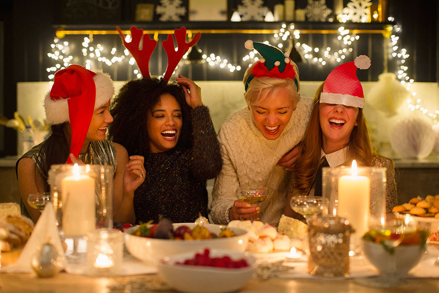 Cena de Navidad entre amigas