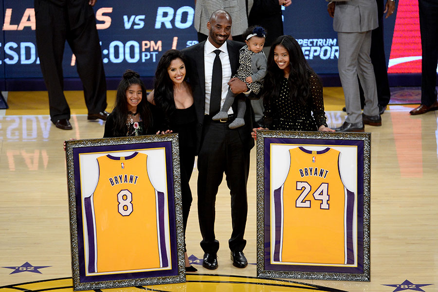 Kobe Bryant y familia
