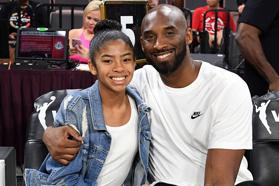 Gianna Maria y Kobe Bryant en julio de 2019