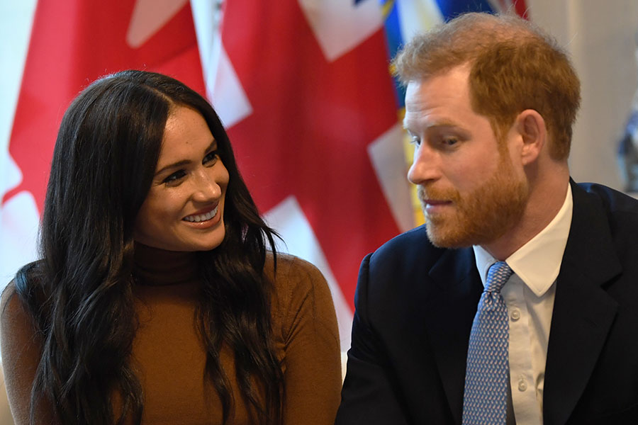 Meghan y Harry en la Casa de Canadá, en Londres