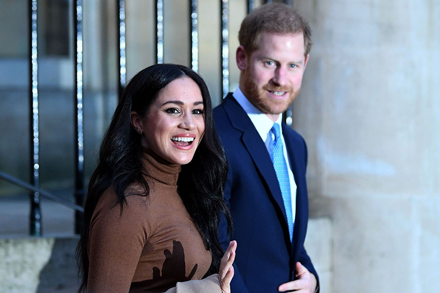 Meghan y Harry en la Casa de Canadá, en Londres