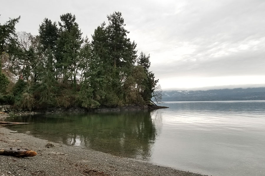 Playa de la zona residencial de los duques de Sussex en Vancouver.