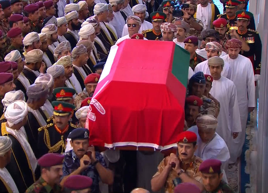 Funeral del sultán Qabus de Omán