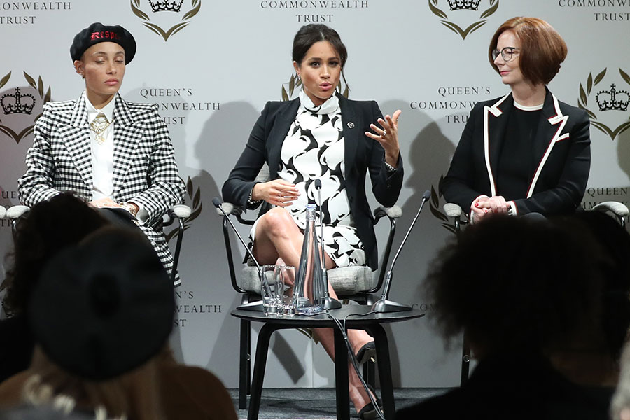 Meghan en el Día Internacional de la Mujer en 2019