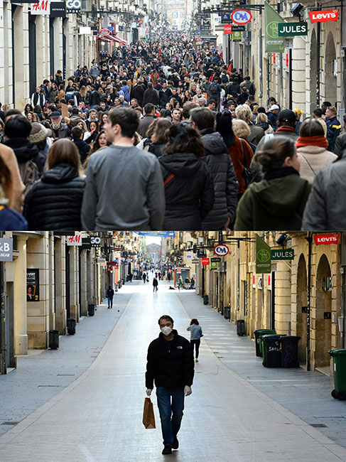 Calle Sainte-Catherine en Bordeaux