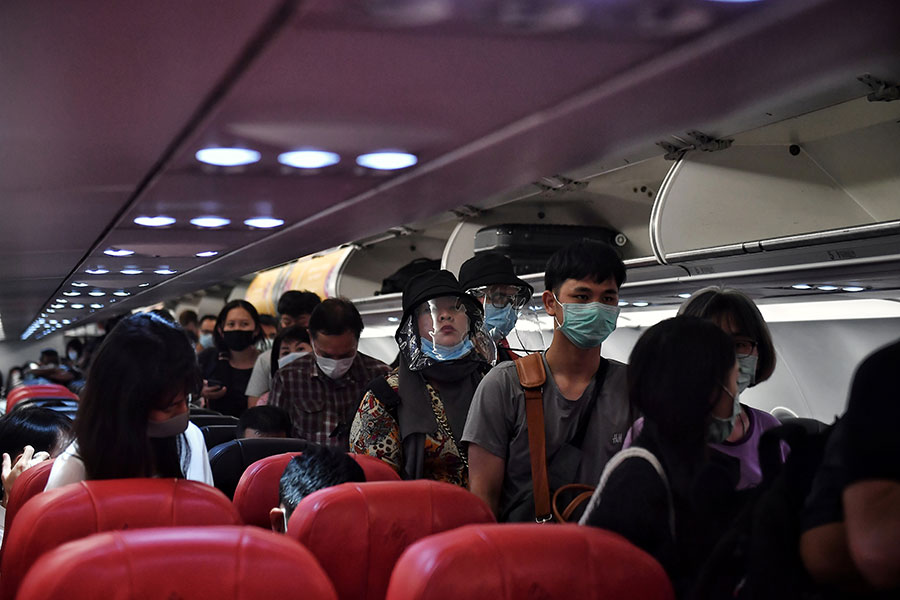 Medidas en avión por coronavirus