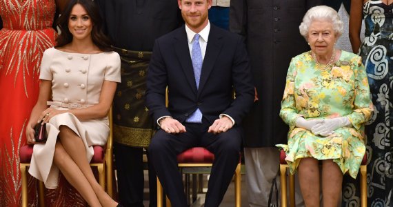 Isabel II Harry y Meghan