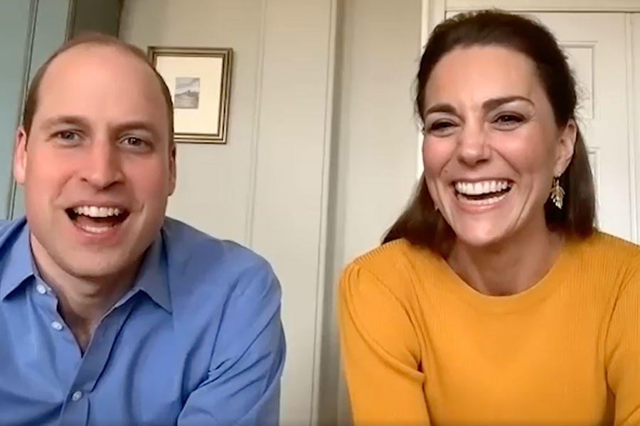 William y Kate en videollamada