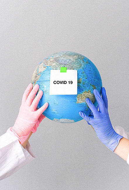 Planeta con covid-19