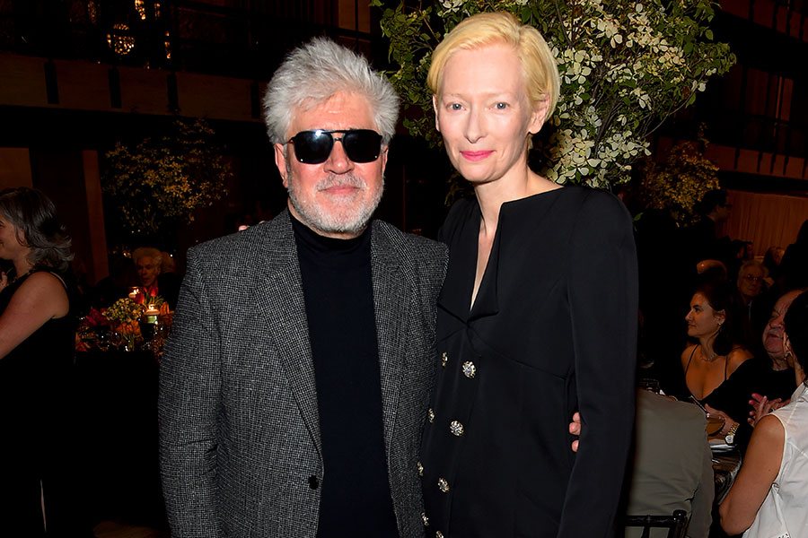 Pedro Almodóvar y Tilda Swinton