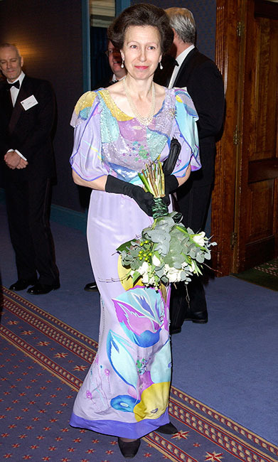 La princesa Ana con un vestido que lució más de una vez.