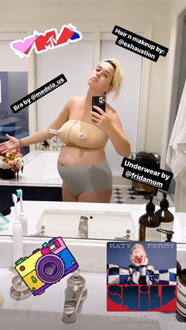 Katy Perry muestra su figura posparto
