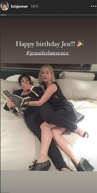 Kris Jener felicita a Jennifer Lawrence