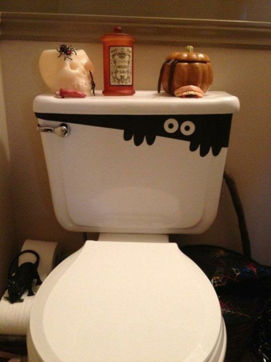 como decorar el baño en halloween