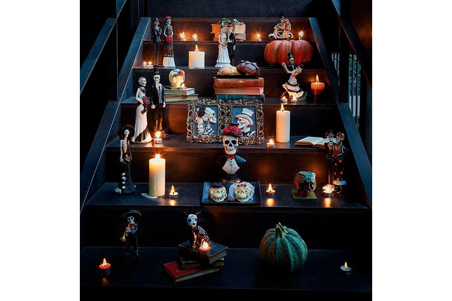 Llegaron Halloween y Día de Muertos decoraciones