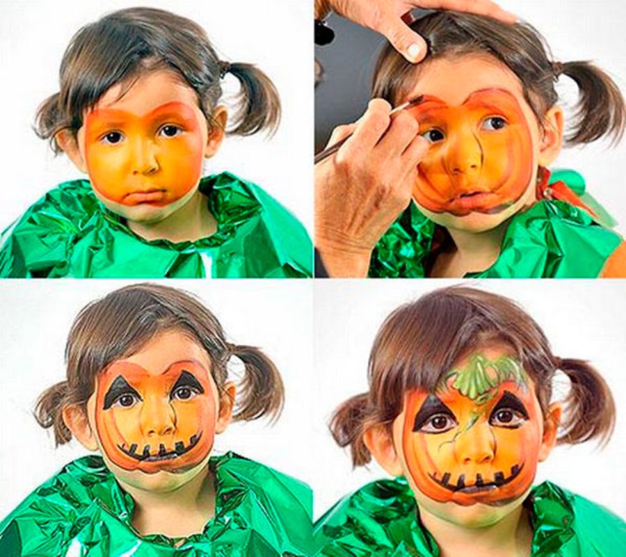 maquillaje de halloween para bebé niña