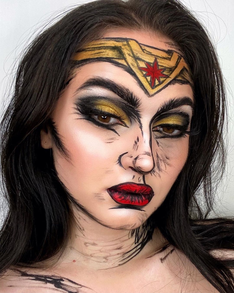 disfrázate de la mujer maravilla con este maquillaje
