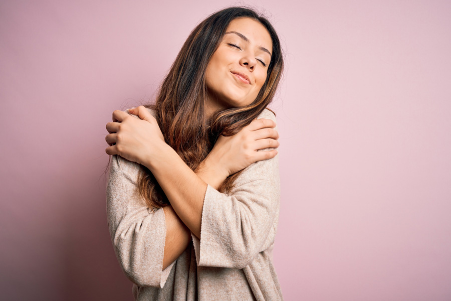 mujer feliz