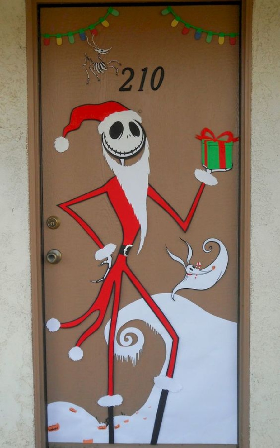 decoracion para navidad puerta jack