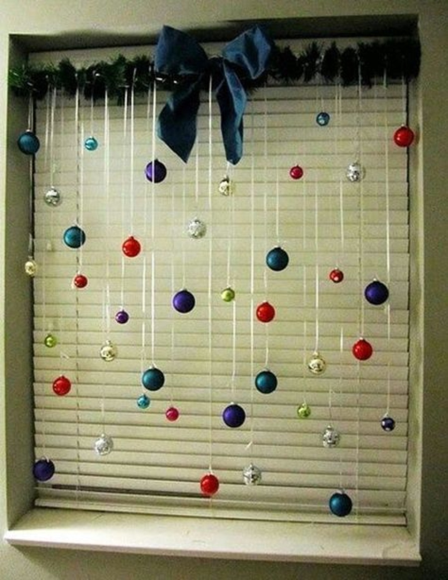 decoraciones navideñas para ventanas esferas