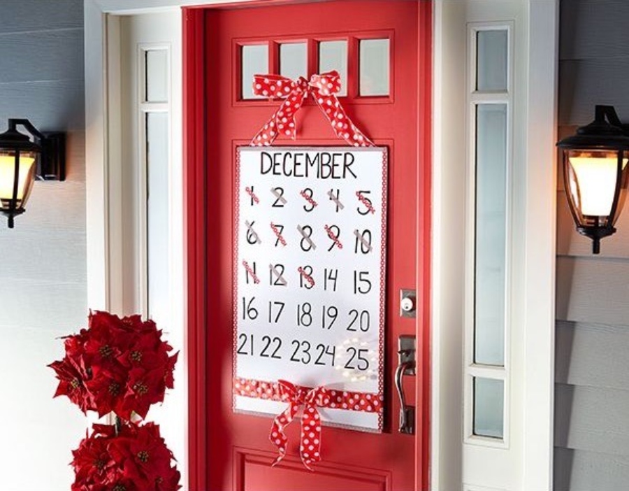 puertas navideñas decoradas calendario
