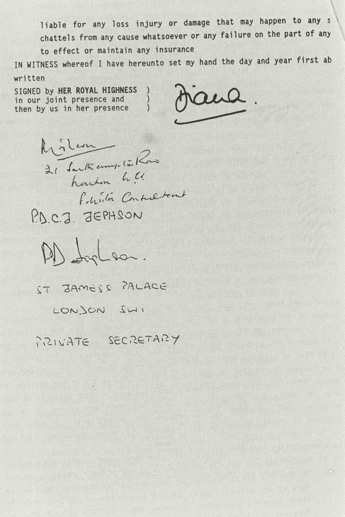 testamento de diana de gales