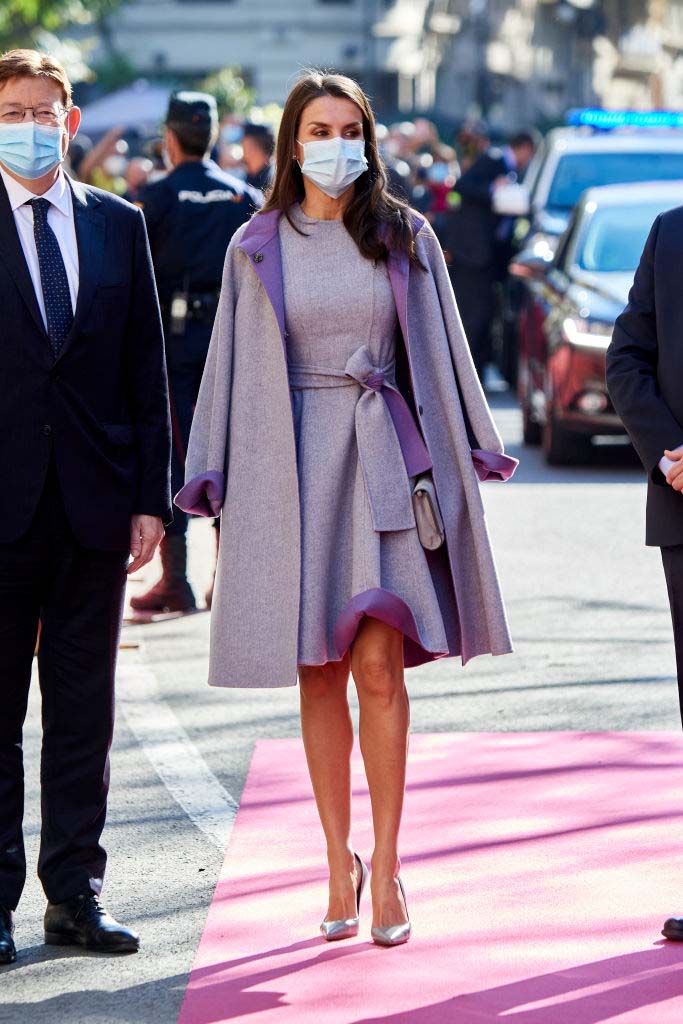 La reina Letizia y el vestido bicolor invernal de (re)utilizó