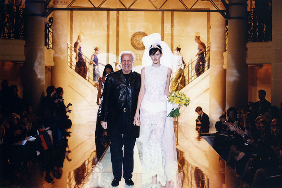 Giani Versace y Stella Tennant