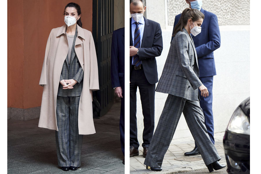 reina letizia saco a cuadros