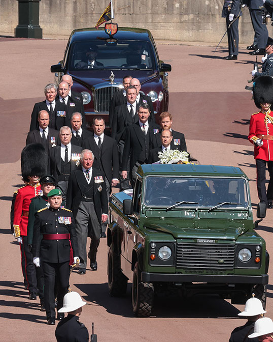 Así fue el esperado encuentro público de William y Harry en el funeral del duque de Edimburgo