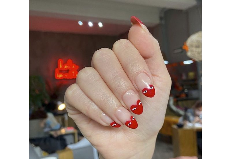 diseños de uñas con base transparente manicure