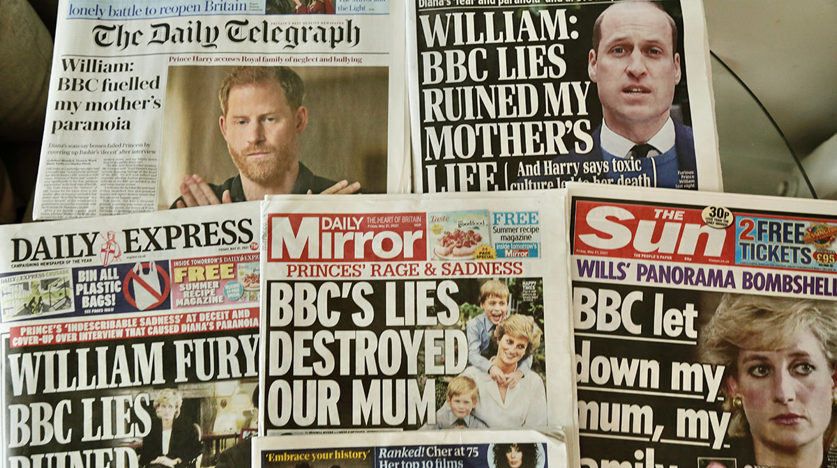 William y Harry acusan a la BBC de arruinar la vida de la princesa Diana