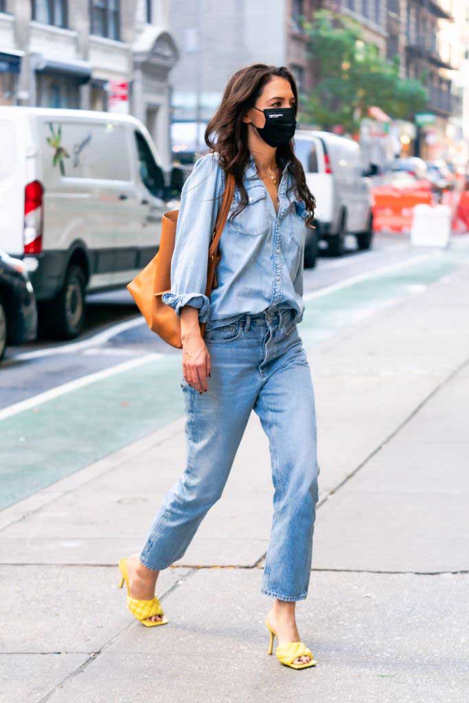 katie holmes moda oversize